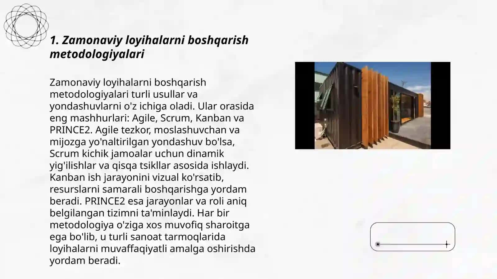 Zamonaviy loyihalarni boshqarish metodologiyalari 3