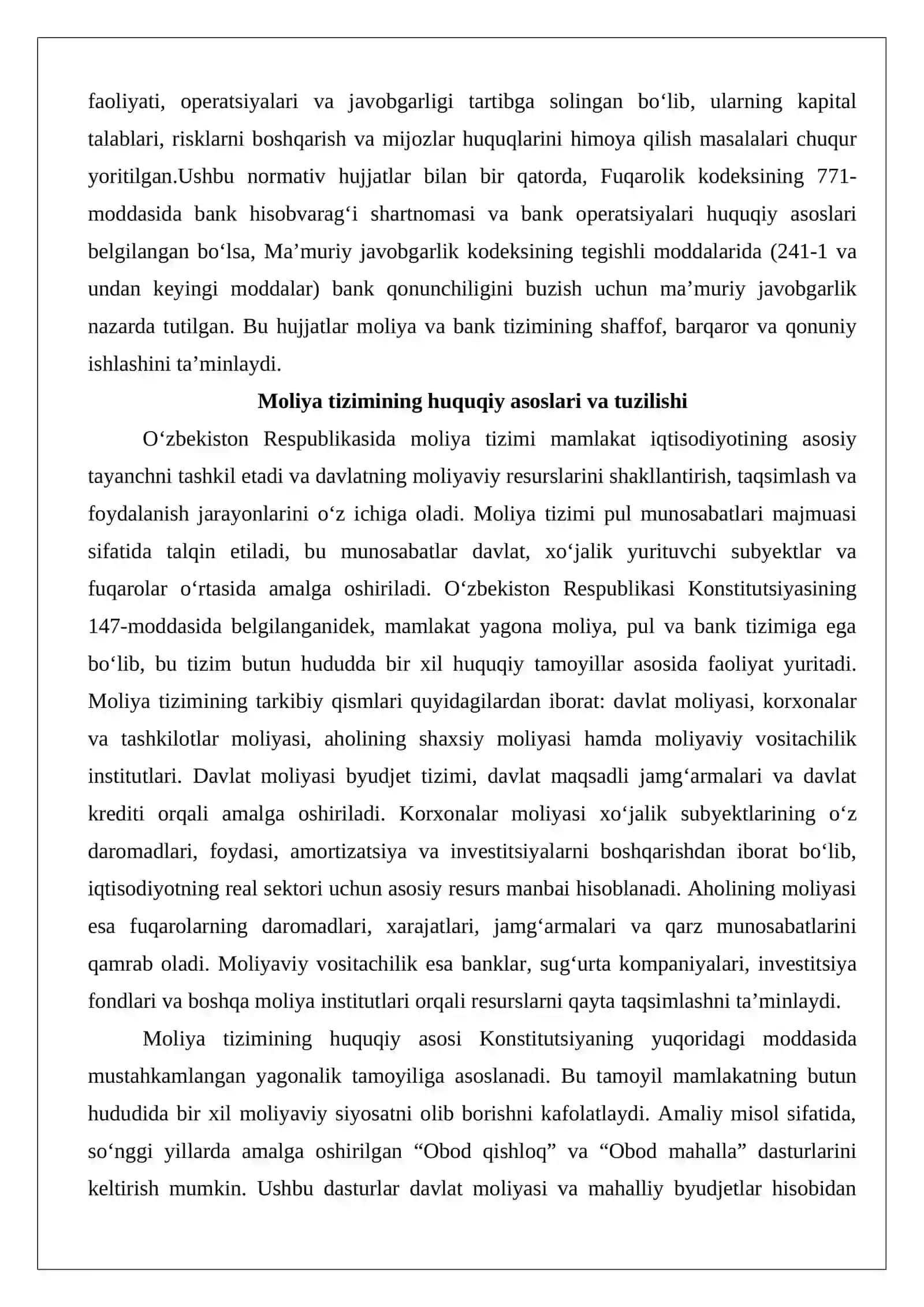 O‘zbekiston Respublikasida moliya, pul va bank tizimi 3