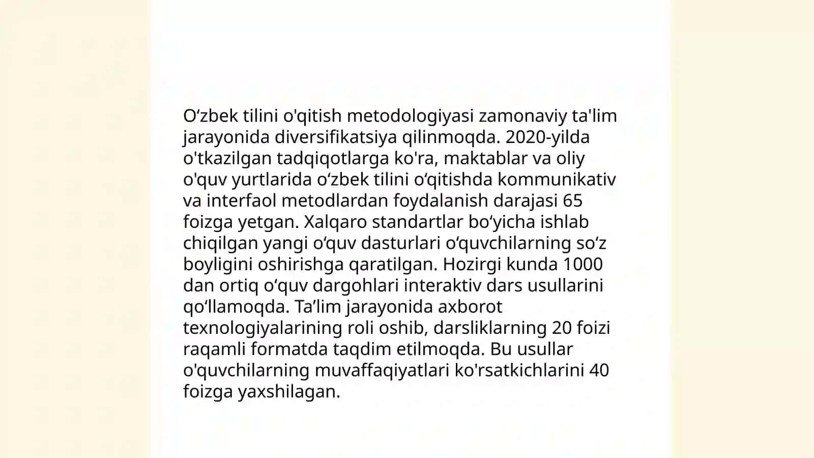 Oʻzbek tiliga oʻqitish tizimini yaratish va takomillashtirish 3