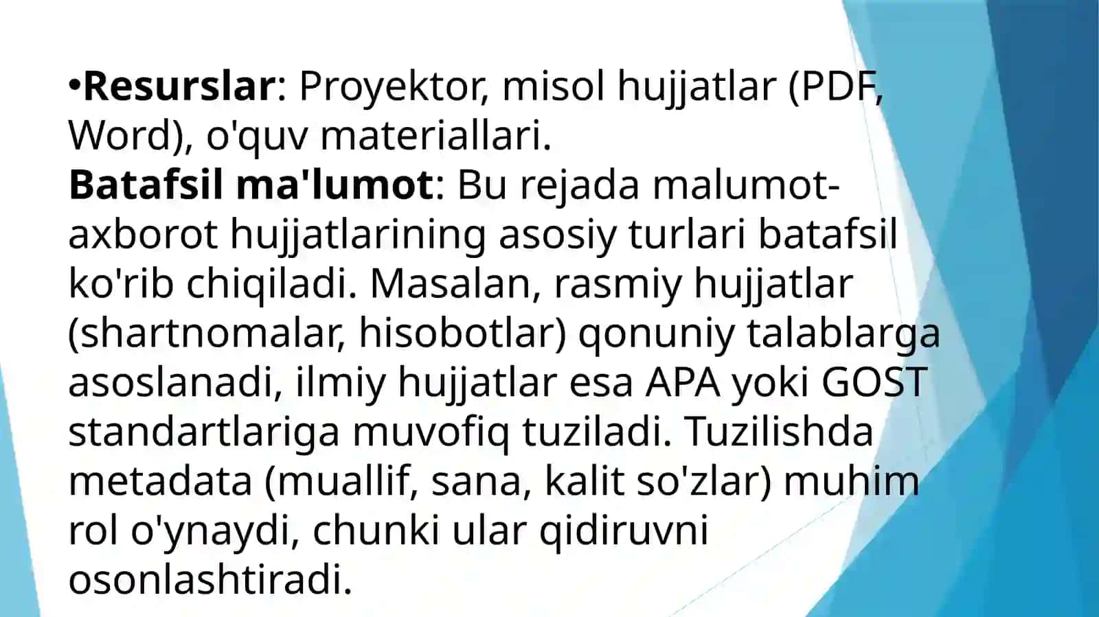 MALUMOT-AXBOROT HUJJATLARI 3