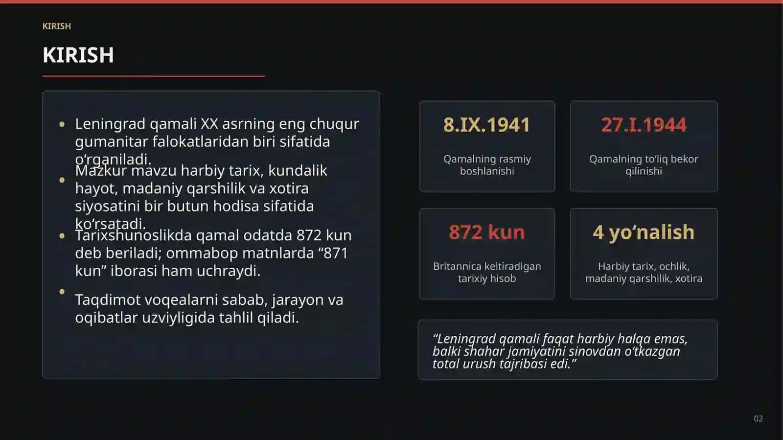 Leningrand qamali 871 kun 3