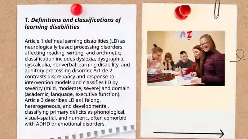 Learning disabilities from 3articles 3