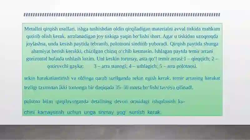 Metallarni qirqish usullari 3