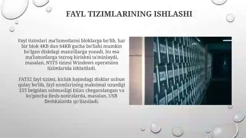 Fayl tizimlari va ularning tuzilishi 3