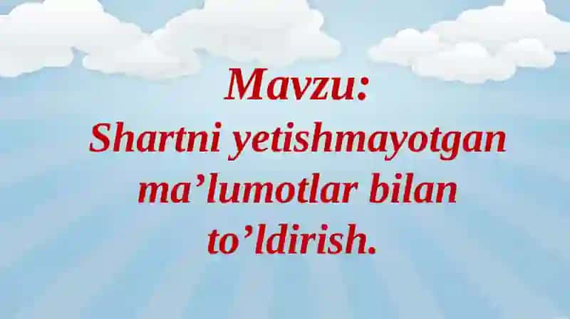 Shartniyetishmayotganma’lumotlarbilanto’ldirish 3
