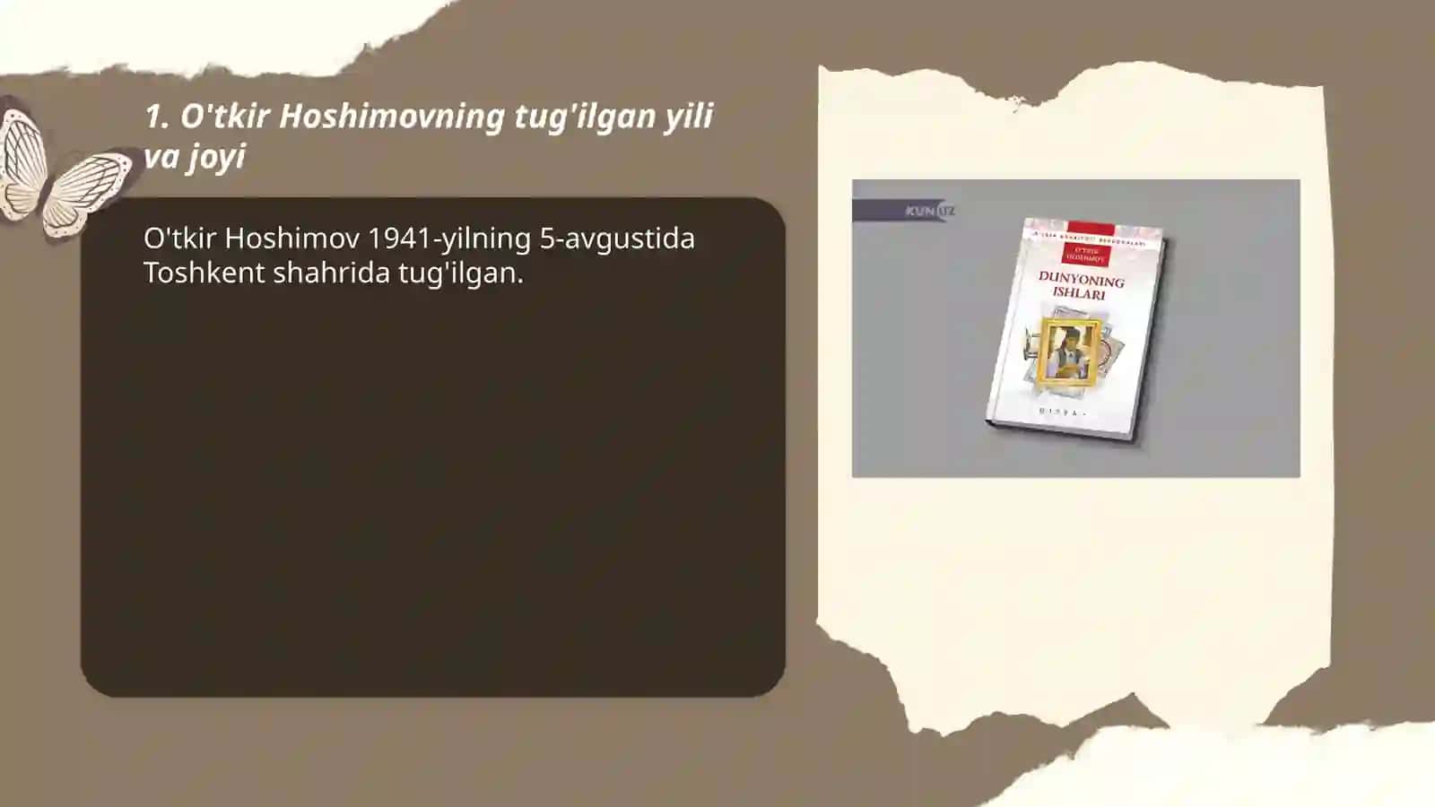 O'tkir Hoshimov hayoti va ijodi 3