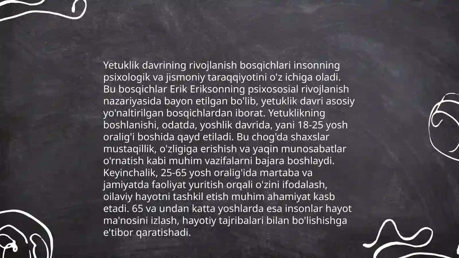 Yetuklik davrining psixologik xususiyatlari 3