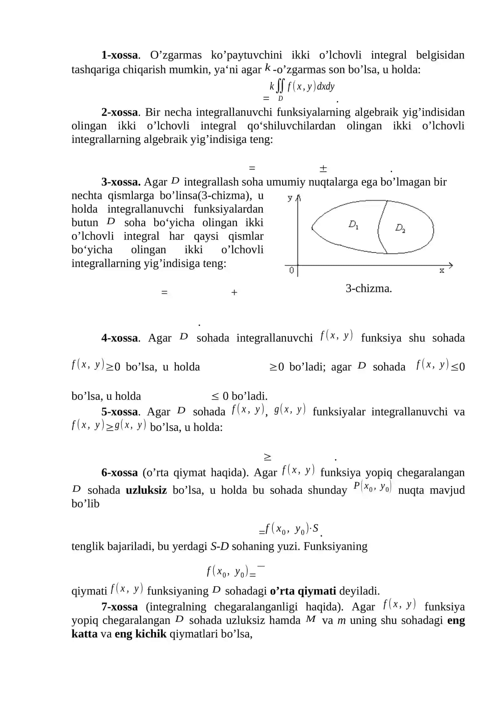 Ikki o’lchovli integral 3