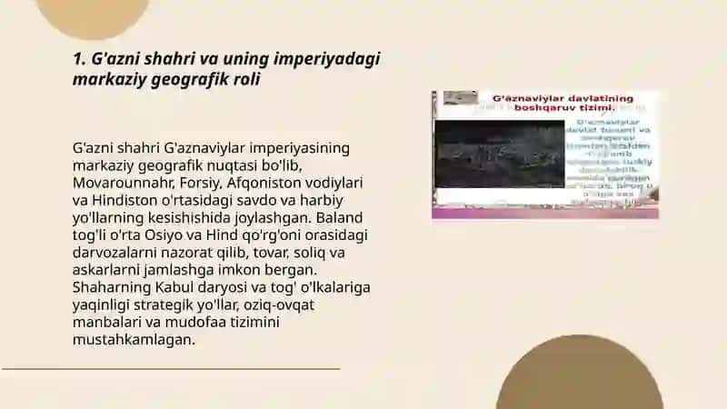 G'aznaviylar Tarixiy geografiyasi 3