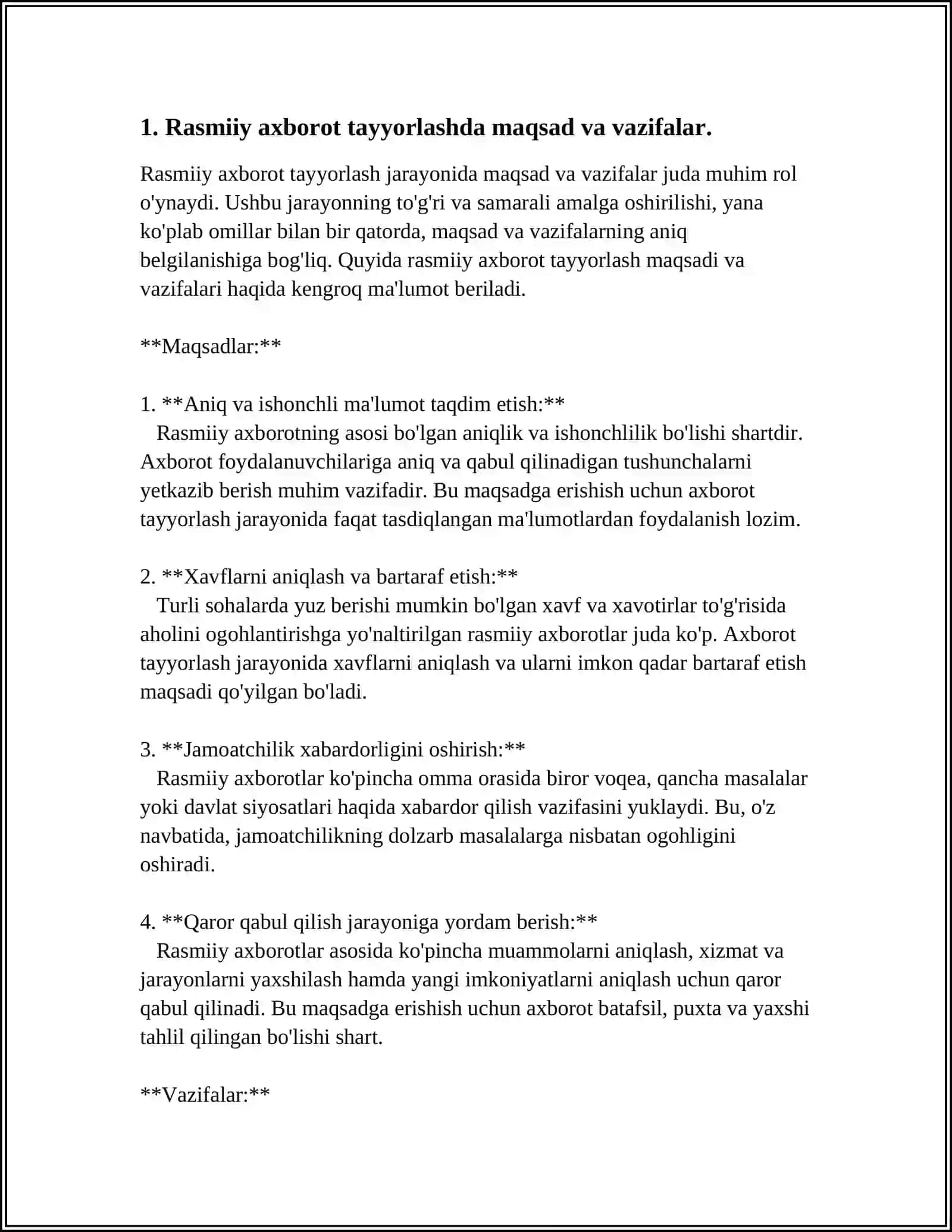MAVZU BO YICHA RASMIY AXBOROT TAYYORLASH 3
