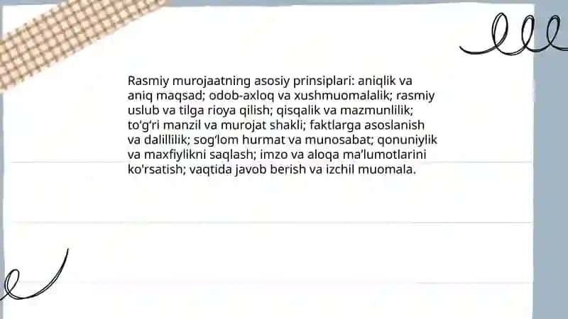 Rasmiy murojatlar etiketi 3