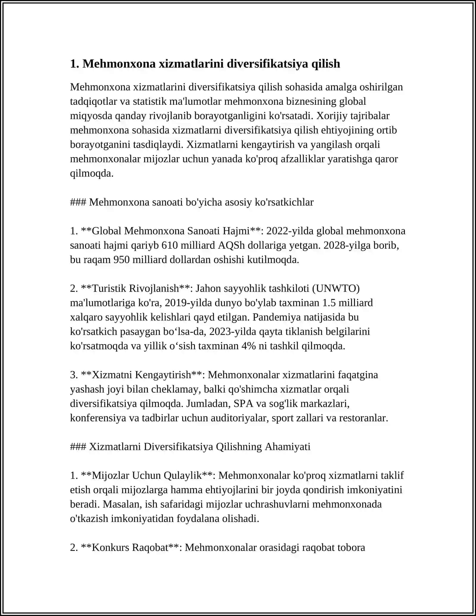 Global Mehmonxona Sanoati Hajmi 3
