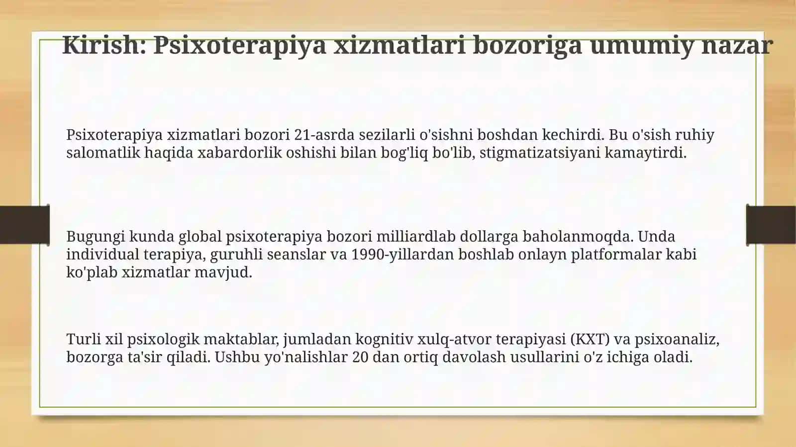 Psixoterapevtik xizmatlar bozori 3
