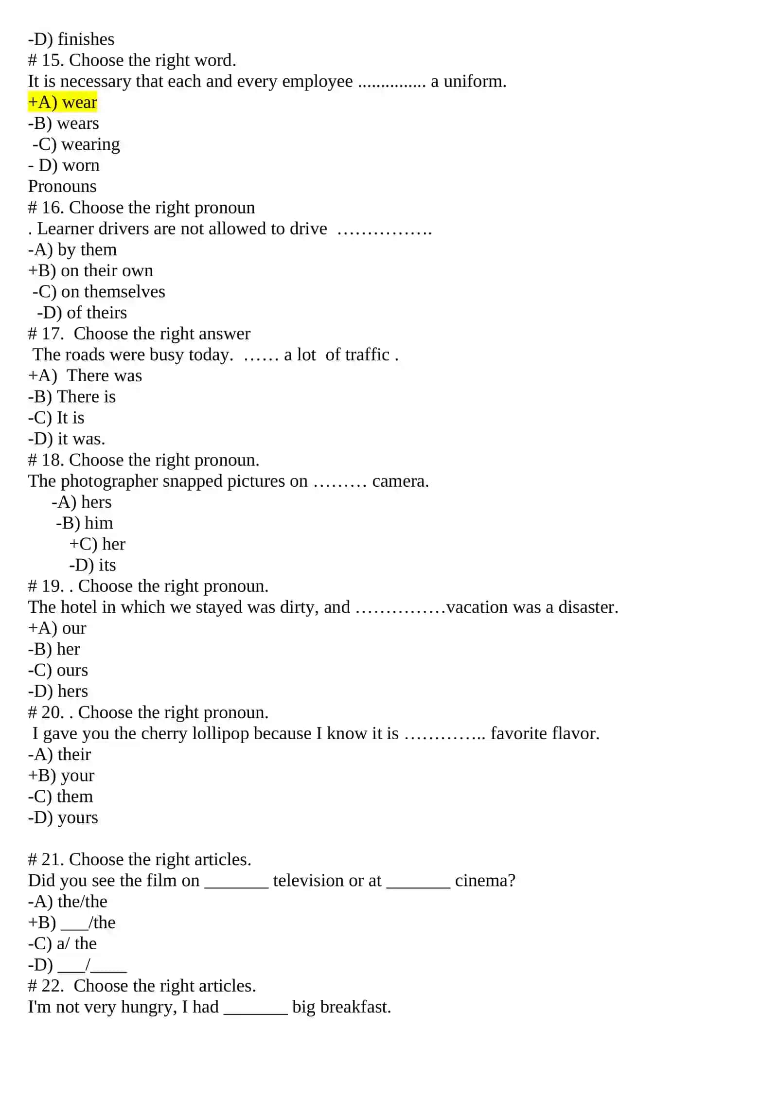 Mid term 1.Test for the 2course 3