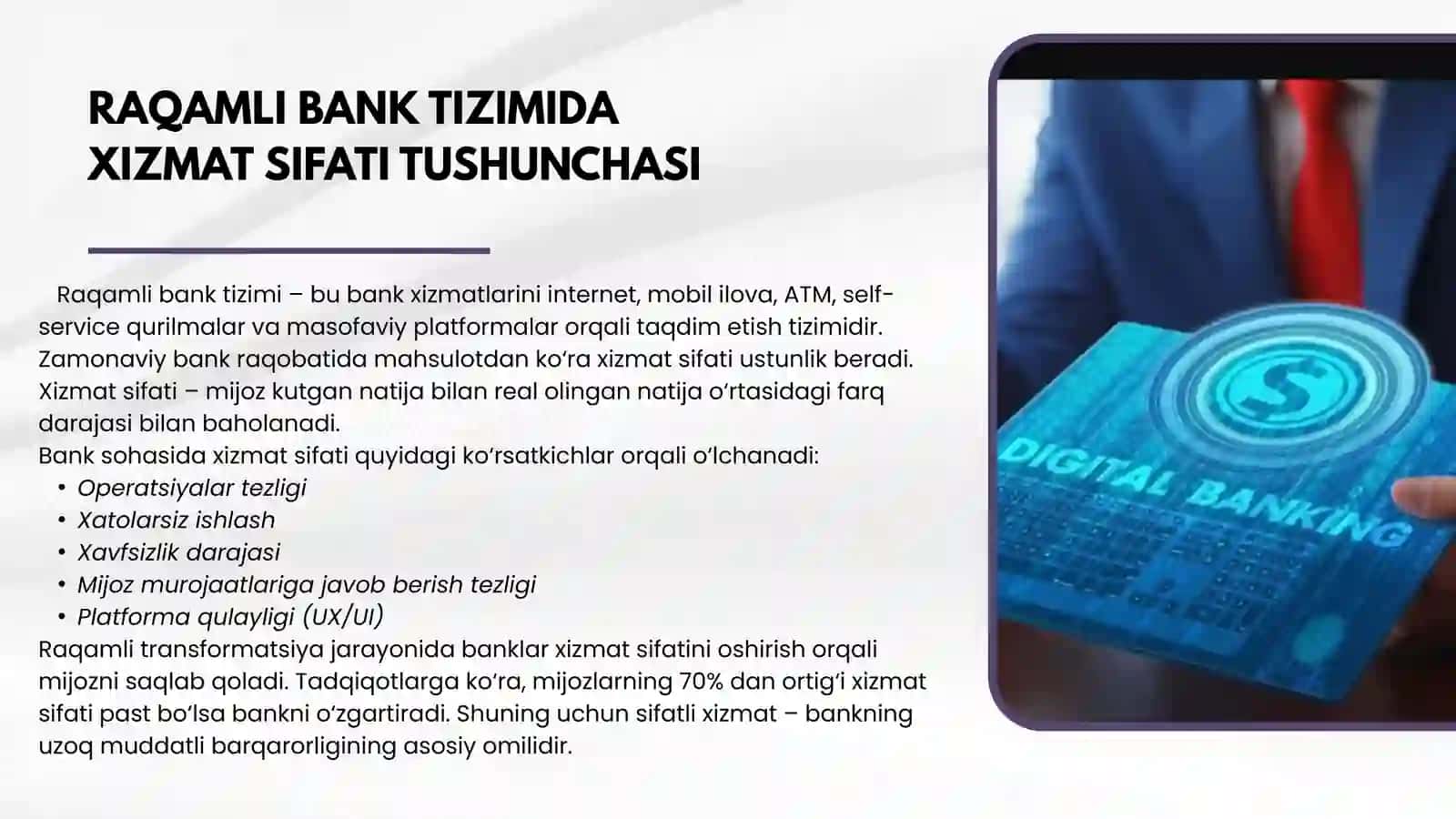 Sifatli Xizmat Bank Muvaffaqiyati 3