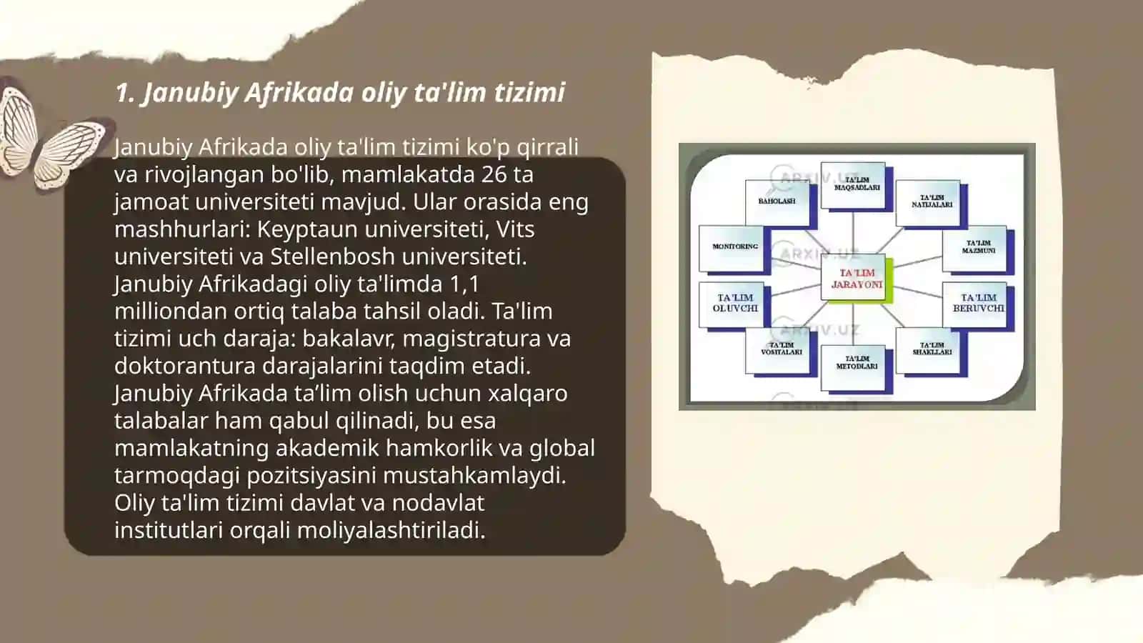 Ayrim Afrika mamlakatlarida talim tizimi va 3
