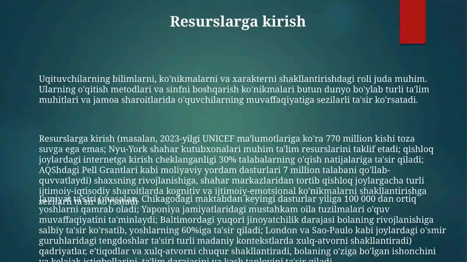 Jamoatning shaxs tarbiyasiga ta'siri. Sinf rahbarining tarbiyaviy ishi 3
