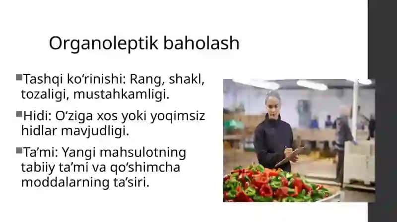 Ovqat mahsulotlarini gigienik baholash 3
