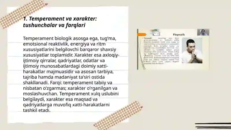 Temperament va xarakter: tushunchalar va farqlari 3
