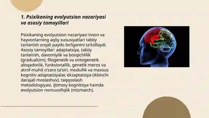 Psixikaning evolyutsion taraqqiyoti 3