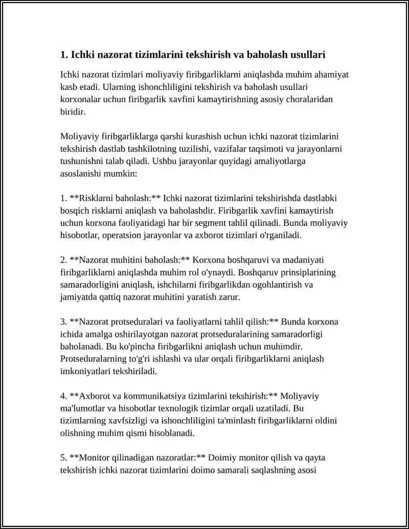 KORXONADA MOLIYAVIY FIRIBGARLIKLARNI ANIQLASH USULLARI 3
