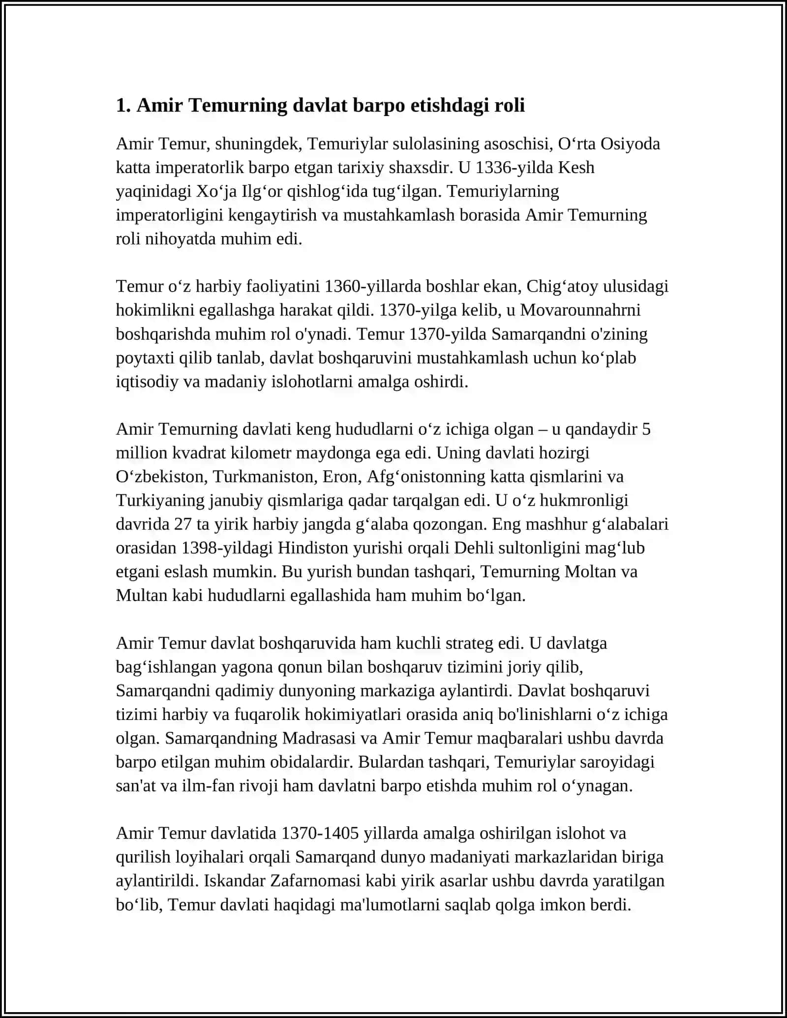 AMIR TEMUR BUYUK DAVLAT ARBOBI 3