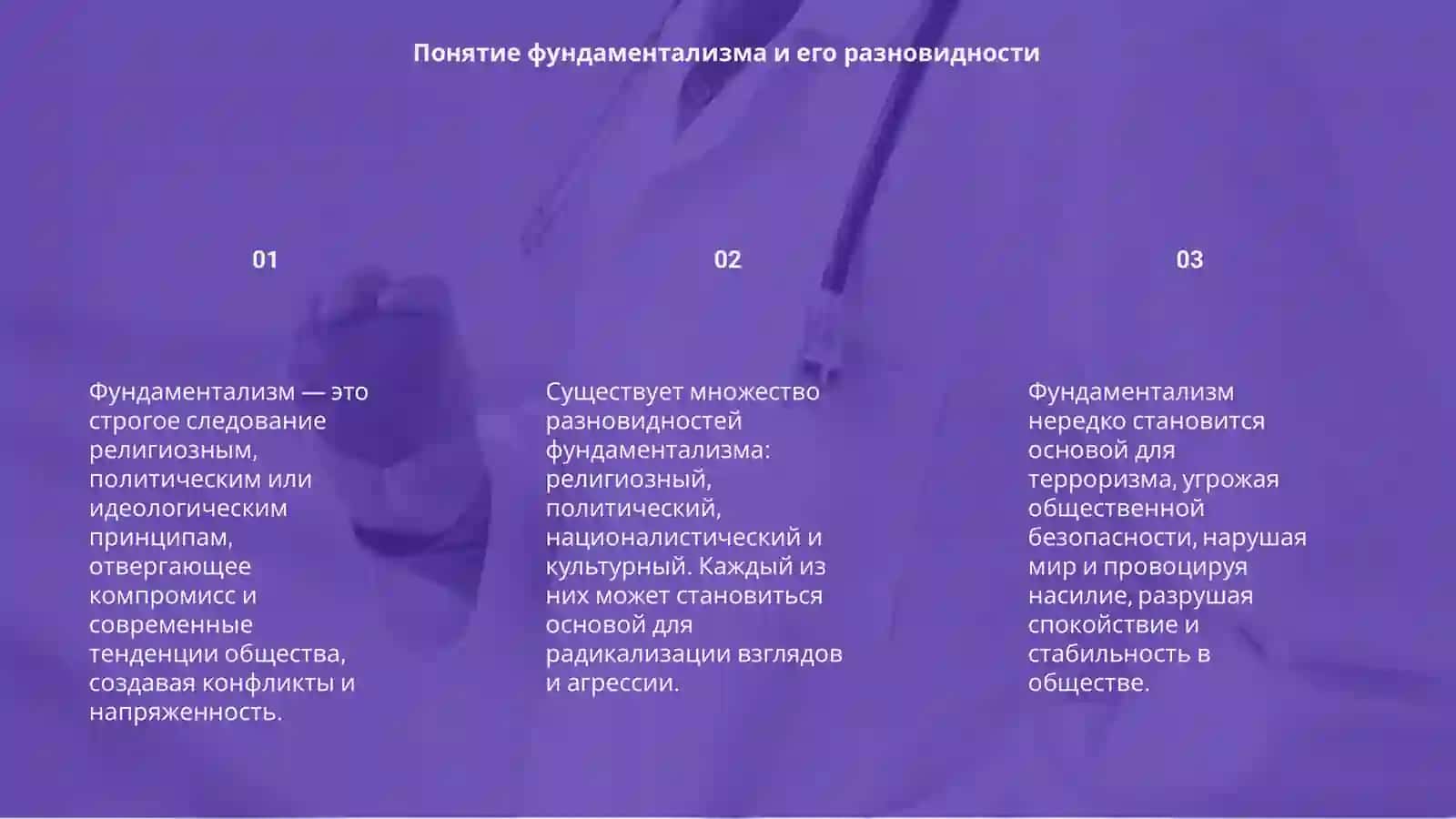 Фундаментализм и терроризм как угроза безопастности общества 3