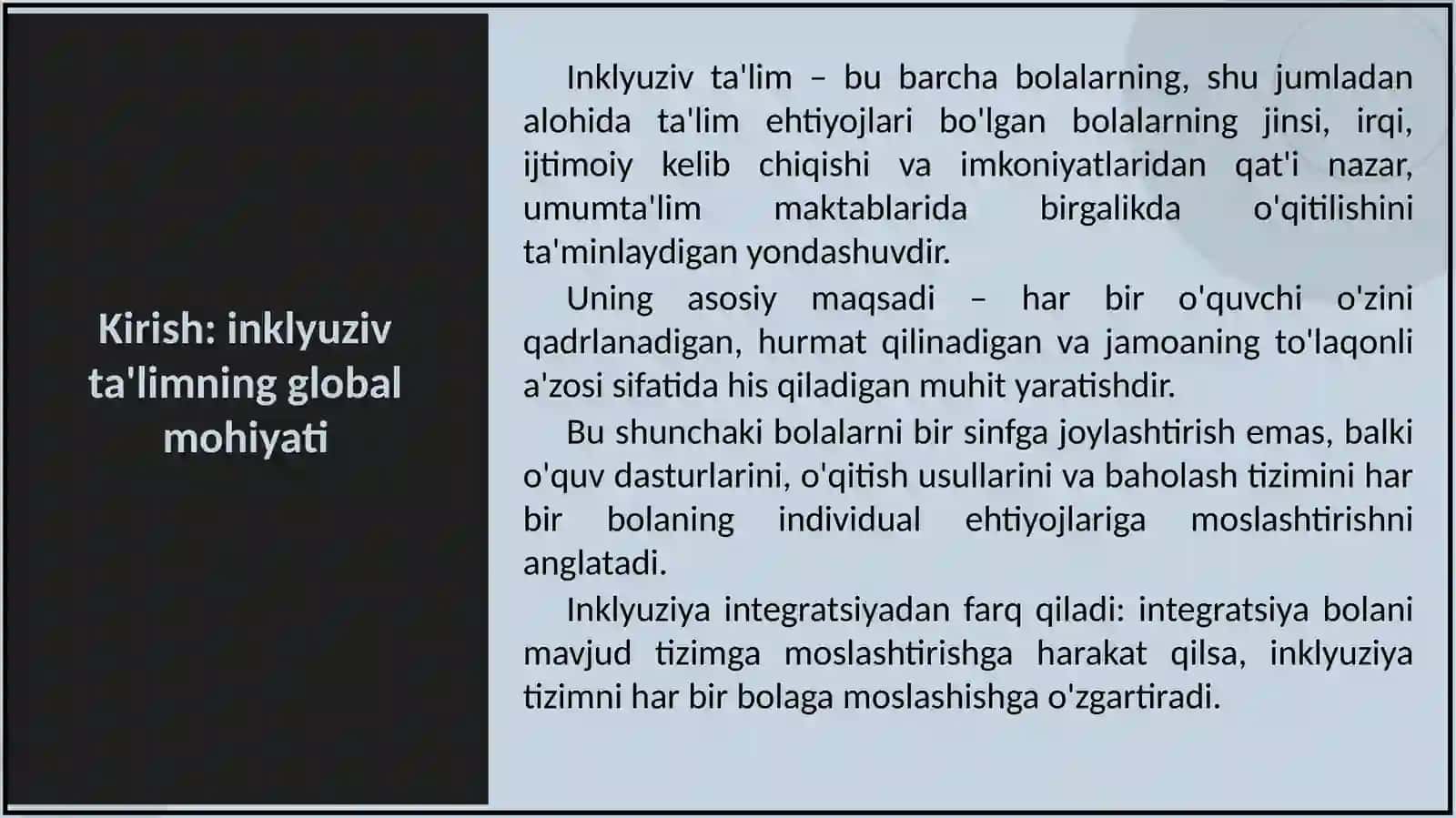 CHET ELDA ALOHIDA TA’LIM EHTIYOJLARI BO‘LGAN BOLALARNING INKLYUZIV TA’LIMI 3