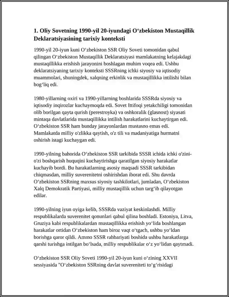 Oʻzbekiston Mustaqillik Deklaratsiyasi 3