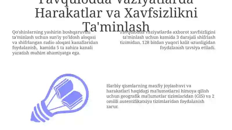 Davlat sirlarini saqlash asoslari va qo’shinlarni yashirin boshqarishni ta’minlash 3
