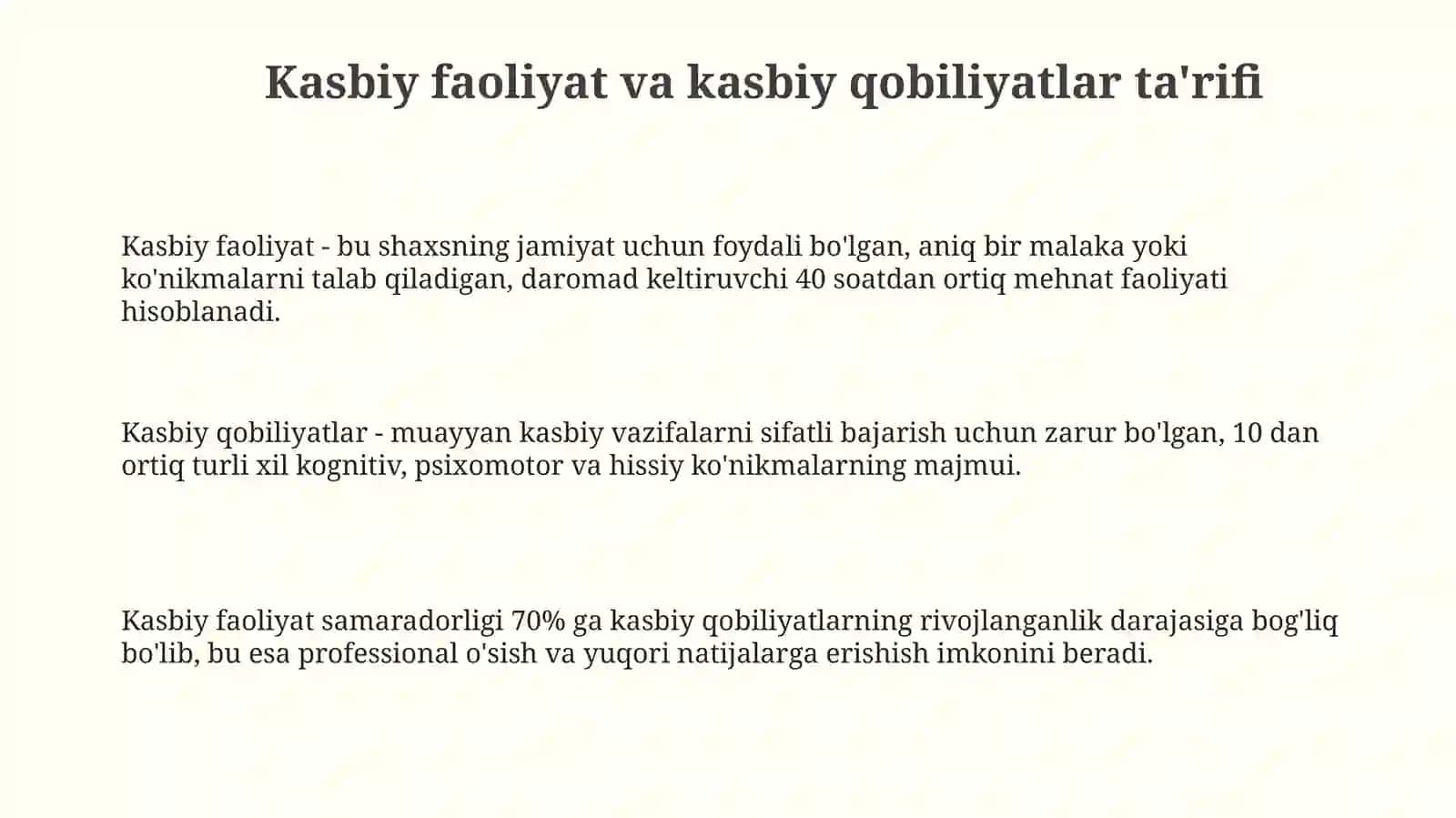 Kasbiy faoliyat va kasbiy qobiliyatlar 3