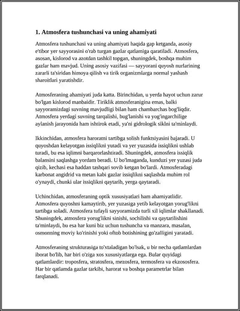 ATMOSFERA VA UNING TUZILISHI 3
