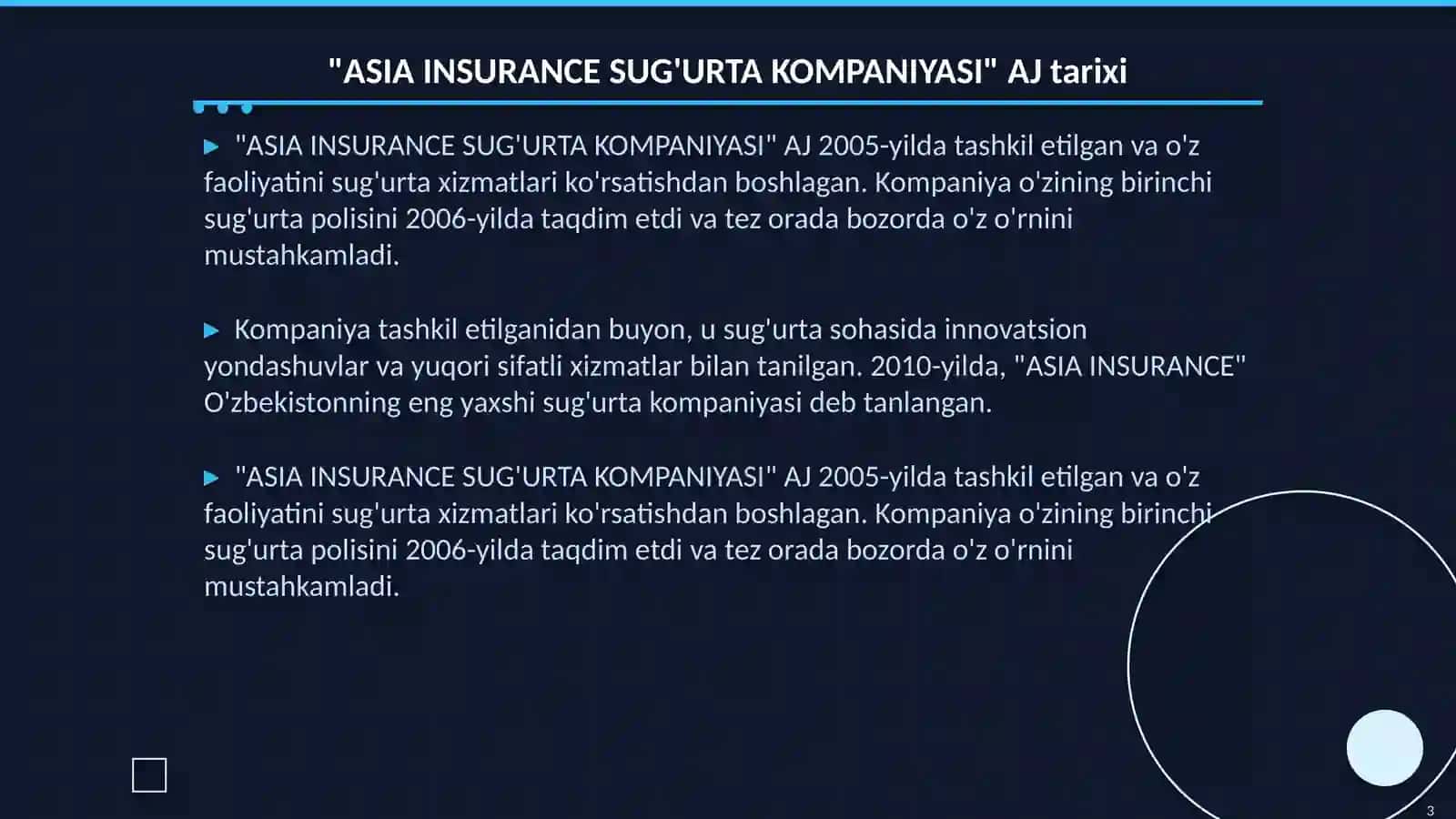 ASIA INSURANCE SUG'URTA KOMPANIYASI 3