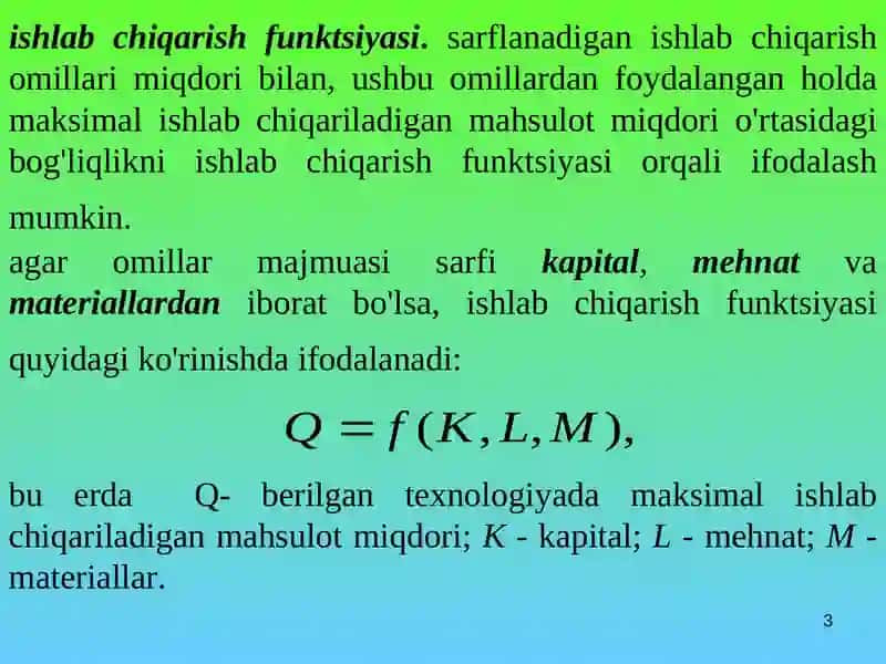 ISHLAB CHIQARISHNAZARIYASI 3