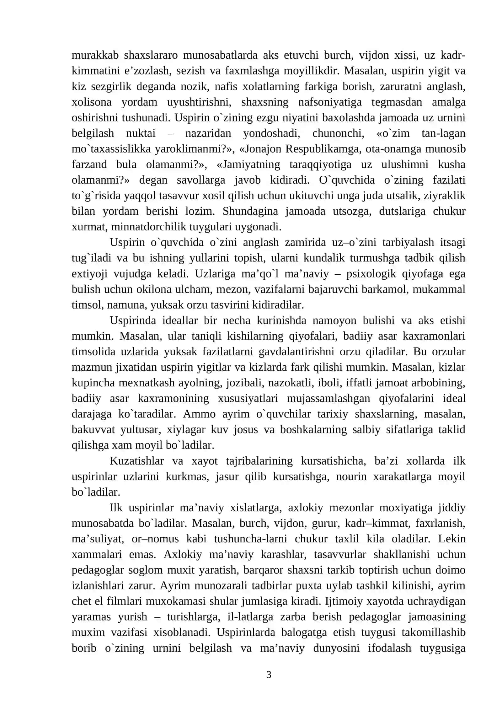 O`spirinlik davrida psixik rivojlanish xususiyatlari 3