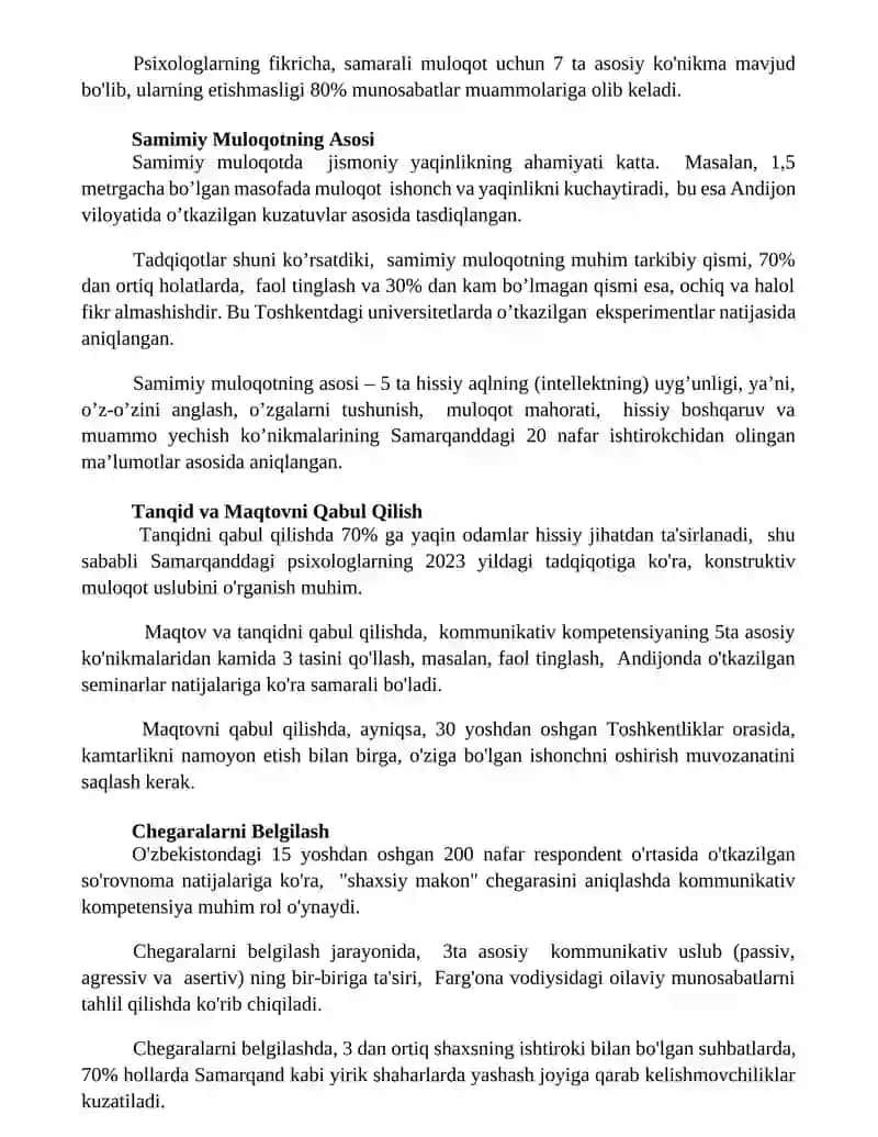 Ochiq Muloqot Texnikalari 3