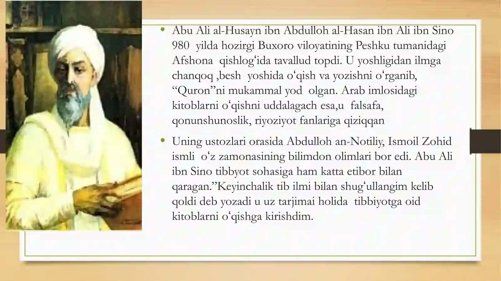 Ibn Sino merosining xalq tabobatidagi o'rni. "Tib qonunlari" asari 3