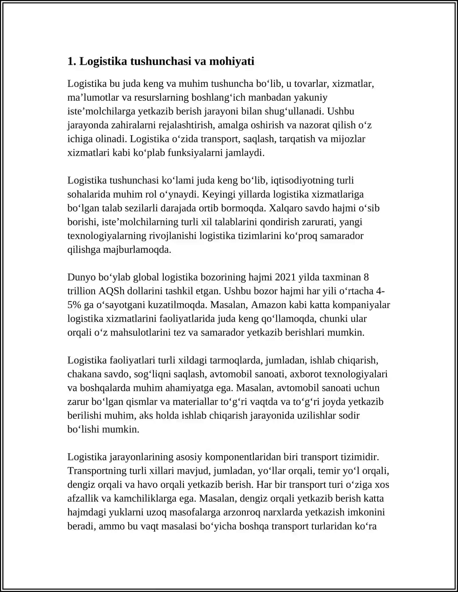 LOGISTIKA ASOSLARI 3
