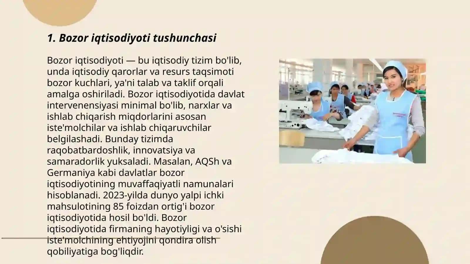 Bozor iqtisodiyotining mazmuni va amal qilishi 3