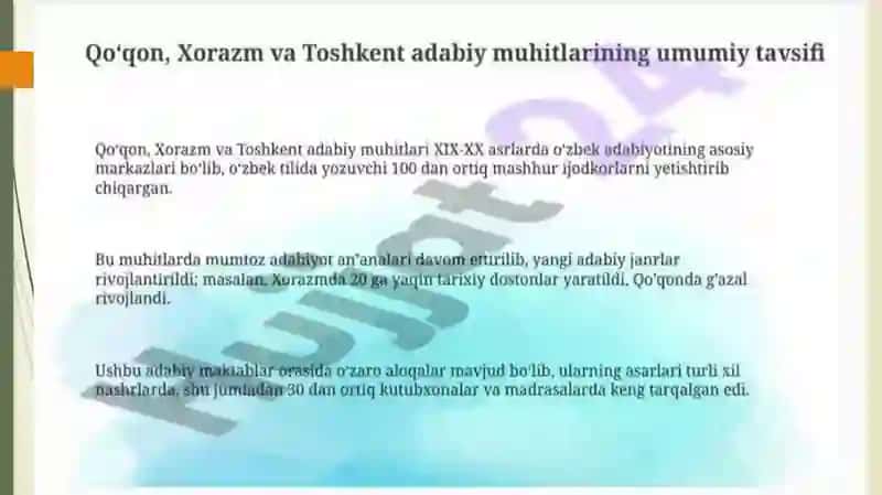 Xorazm, Qo’qon va Toshkent adabiy muhiti 3