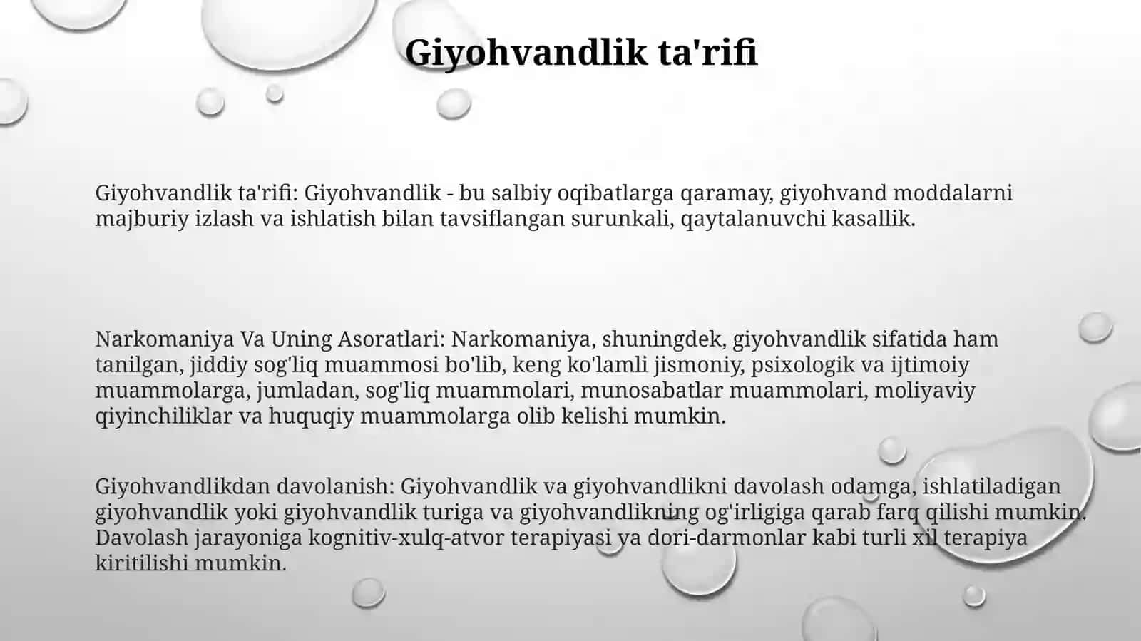 Narkomaniya va uning asoratlari 3