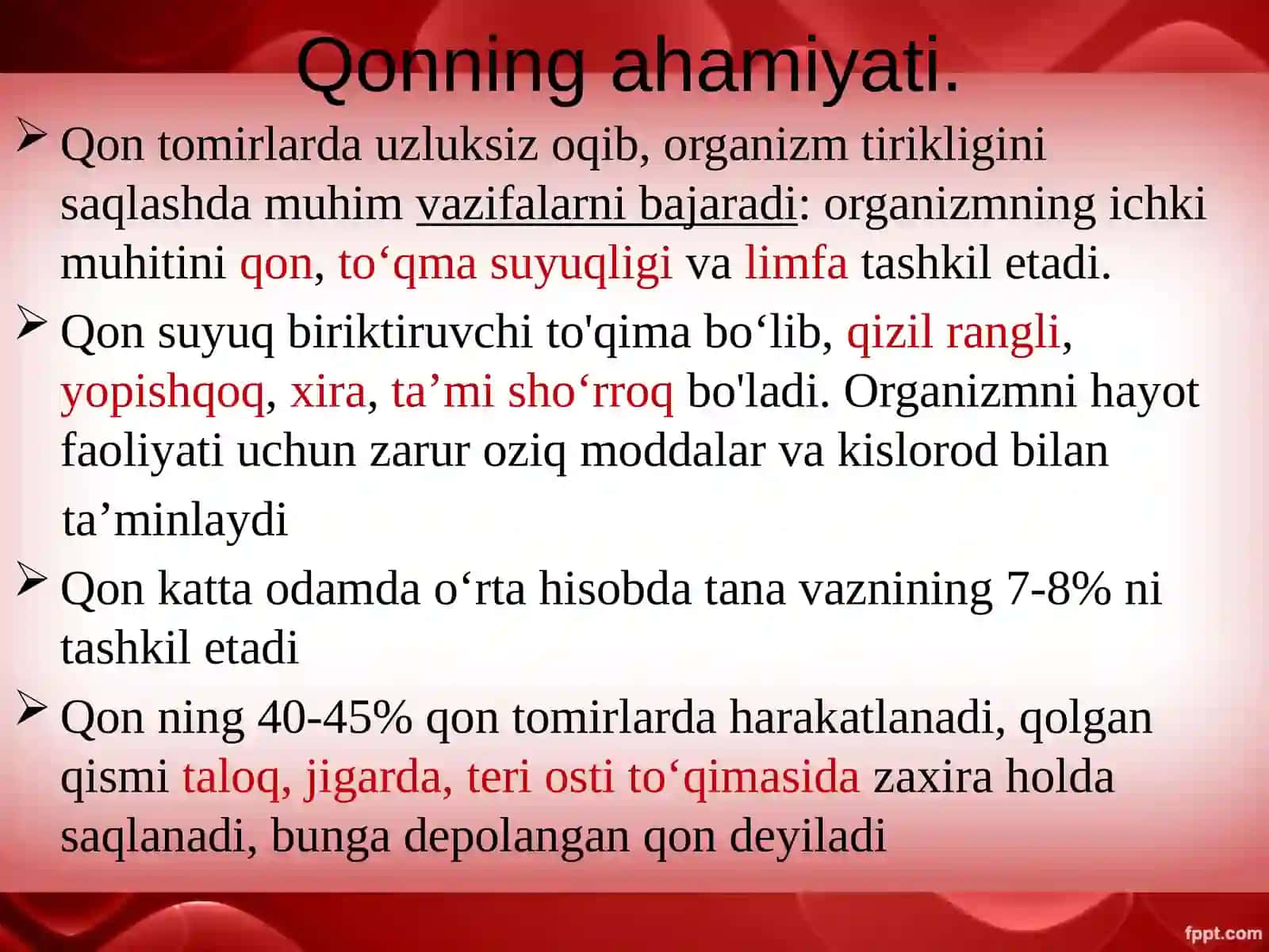 Qon va qon aylanish sistemasining yosh xususiyatlari 3