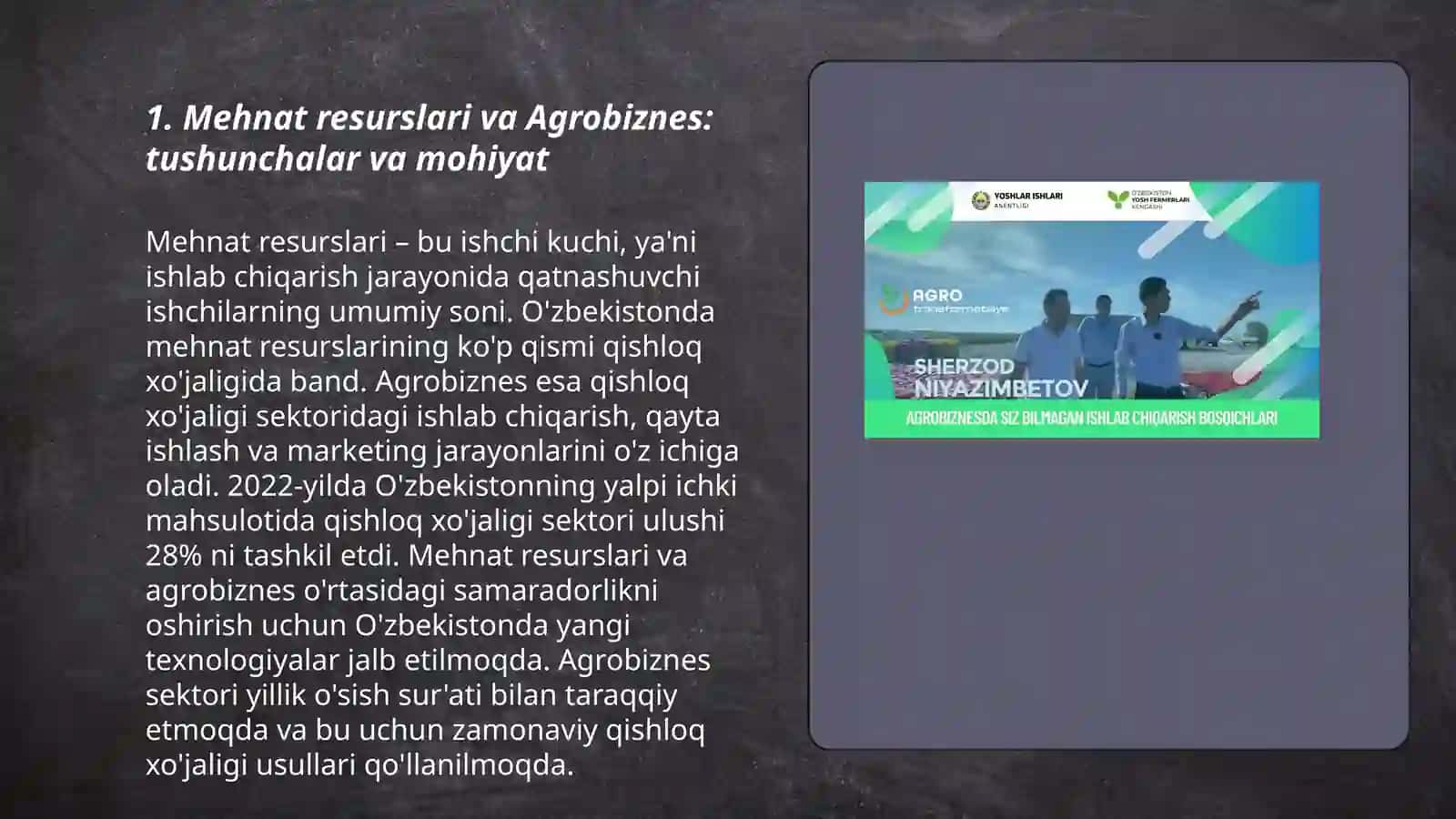 Agrobiznesda mehnat resurslari va ulardan foydalanish samaradorligi 3