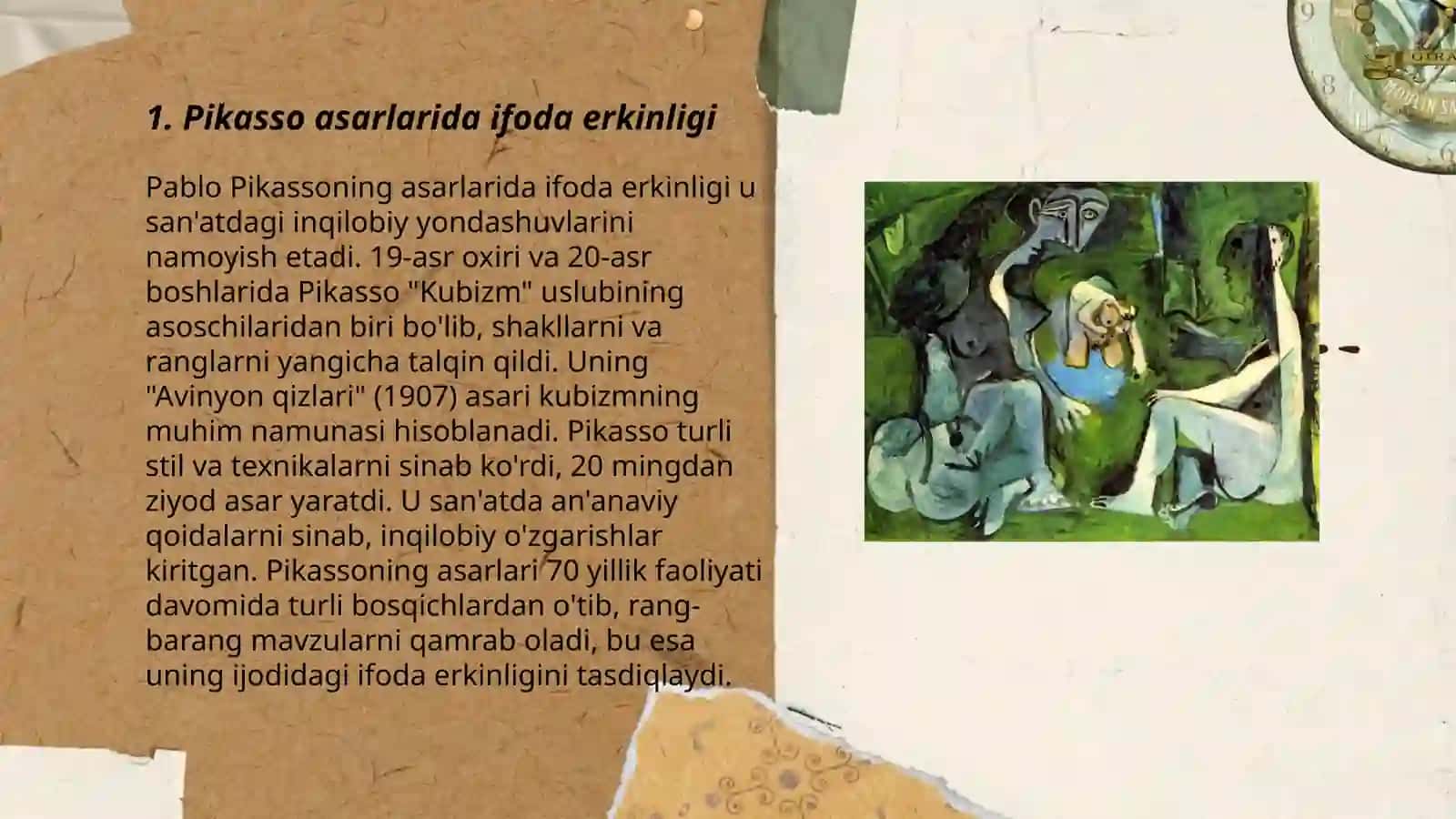 Pikasso asarlari haqida 3