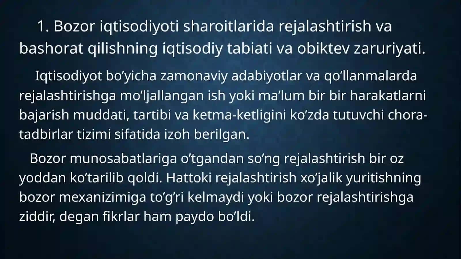 Tarmoqda ishlab chiqarishni rejalashtirish va bashoratlash 3