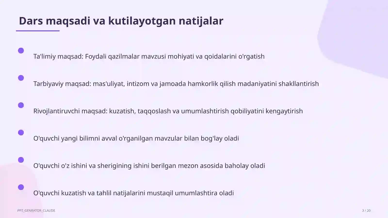 Foydali qazilmalar (3-sinf) 3