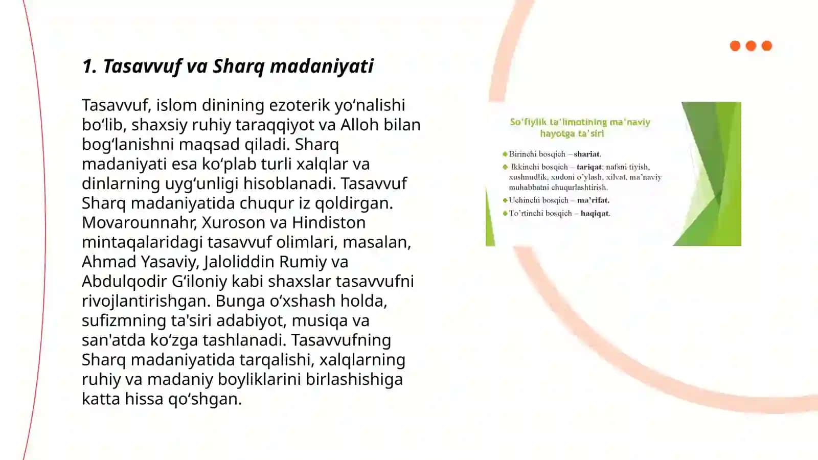 Tasavvuf ta'limotining Sharq madaniyatiga ta'siri 3