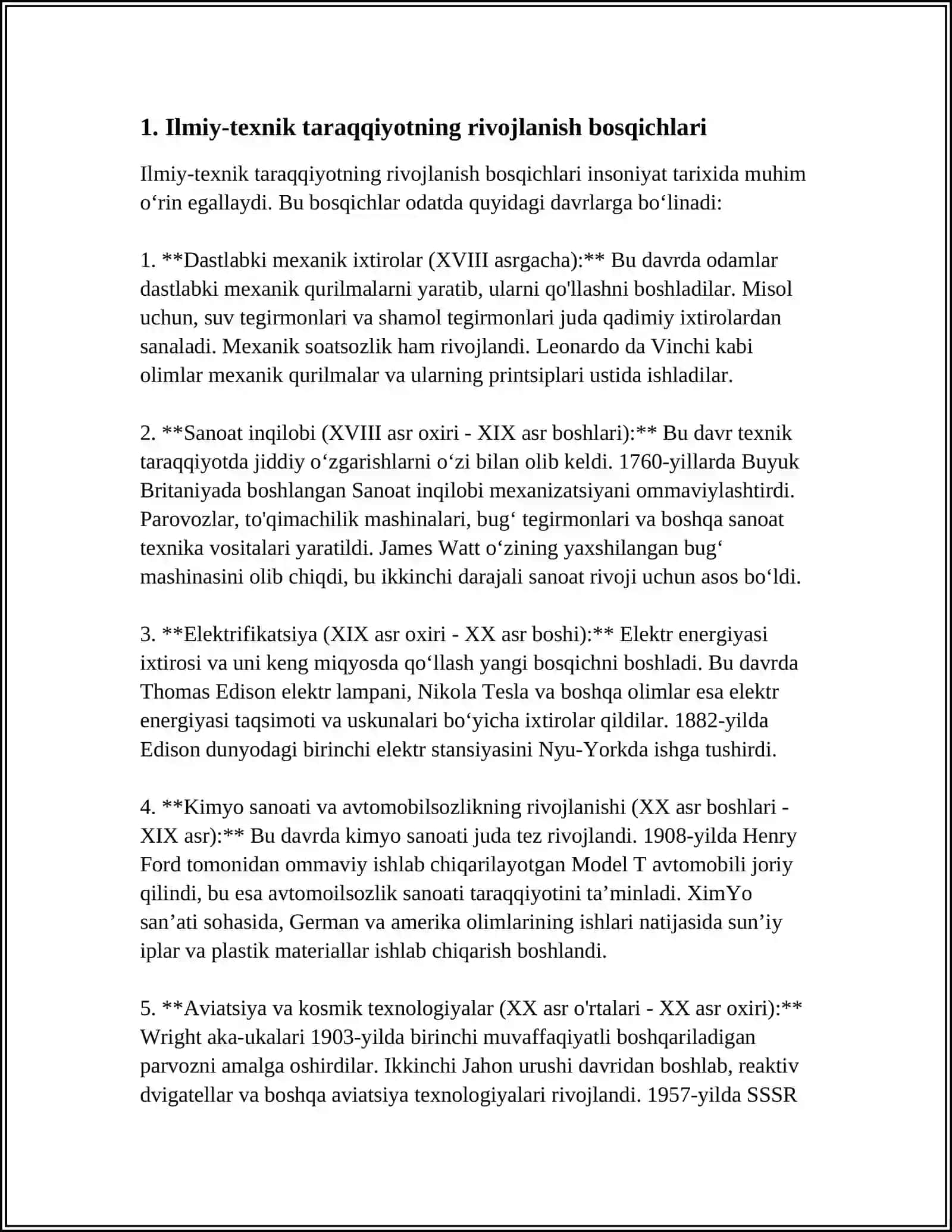 ILMIY-TEXNIK TARAQQIYOTNING O'ZIGA XOS XUSUSIYATLARI 3