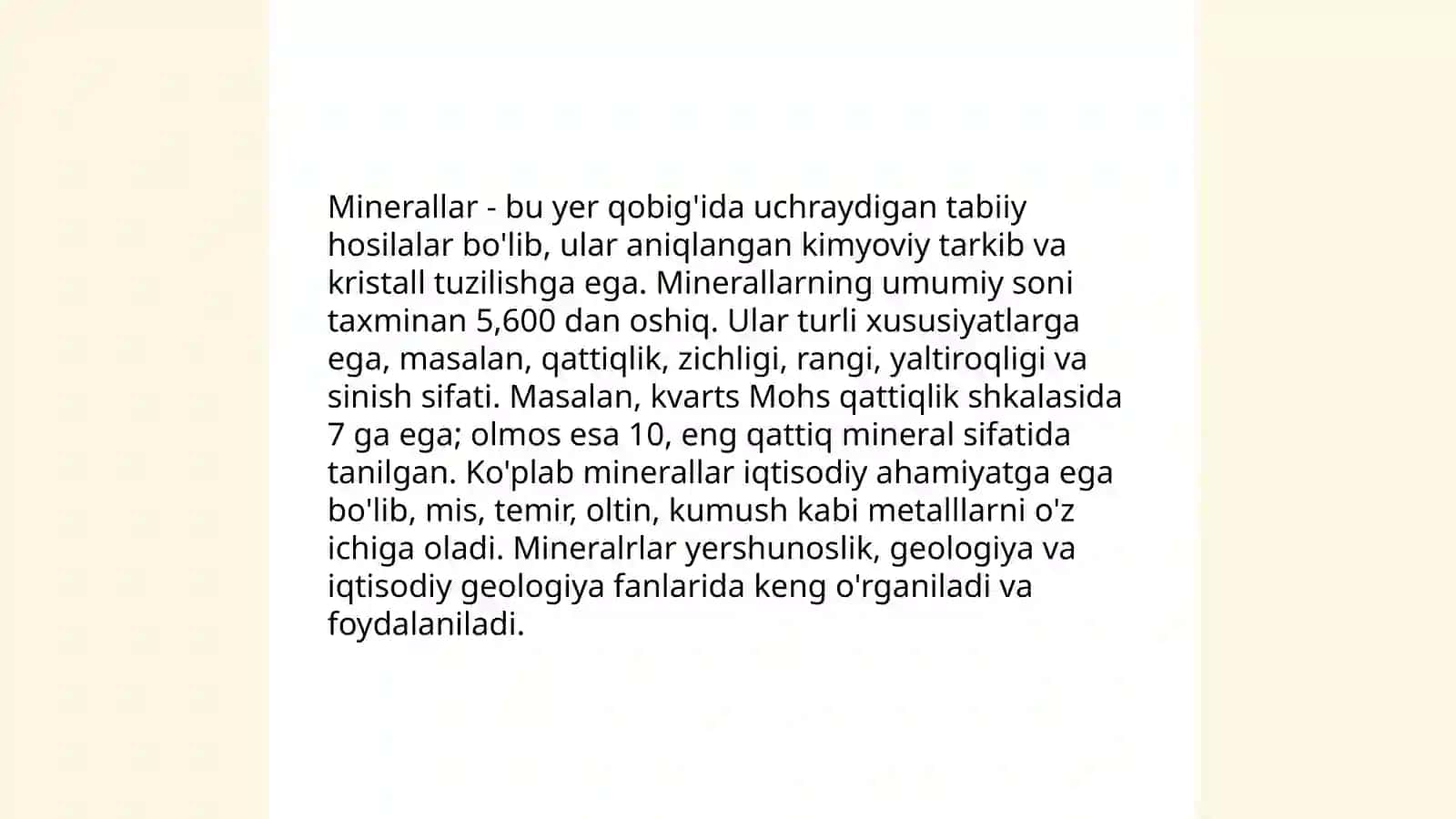 Minerallar va togʻ jinslari 3