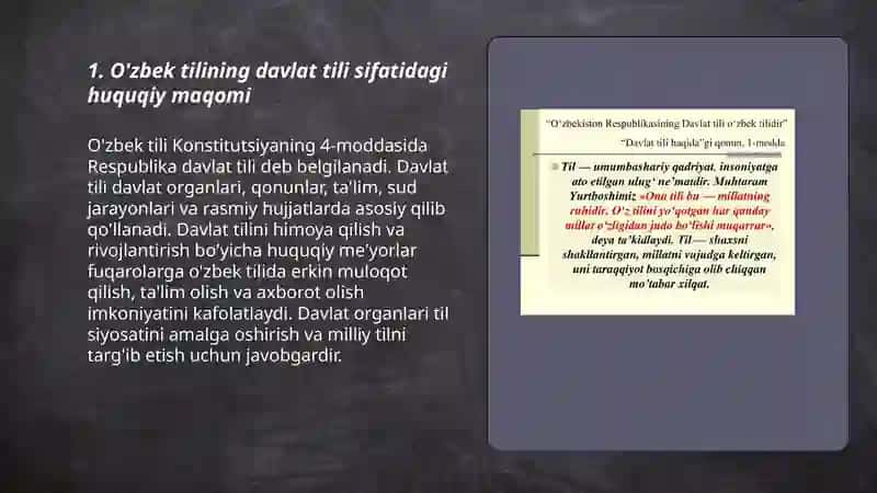 O'zbek tili - davlat tili 3